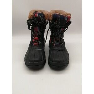 Tamarack Boots Womens Red Black 6 Winter Shoe Waterproof Slip Resistant SC1106